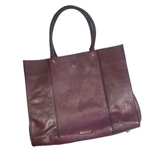 Rebecca Minkoff Plum Medium Leather Tote Purse Shoulder Bag